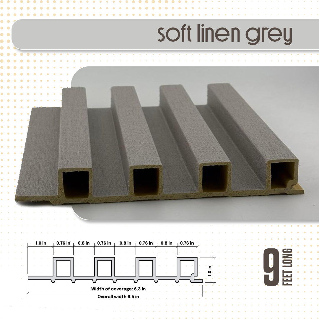 Soft Linen Grey WPC Wall Panel