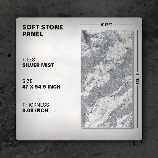 Silver Mist Soft Stone Panel