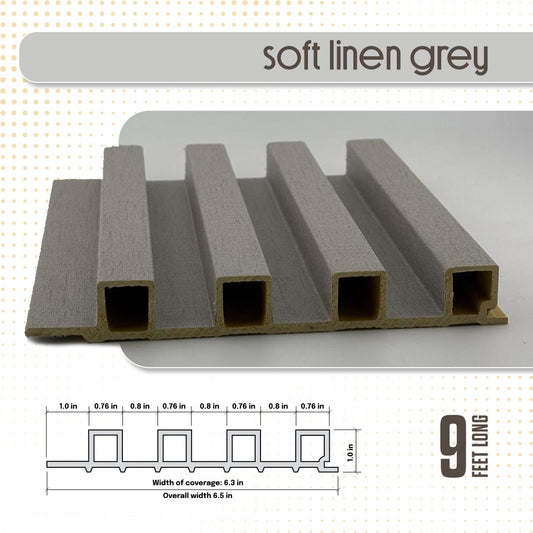 Soft Linen Grey WPC Wall Panel