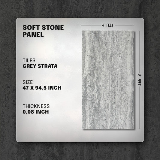 Soft stone panel with gray strata pattern on a dark background, soft stone,faux stone, wall panel , grey strata, soft stone panel, faux stone panel, stone look wall panel